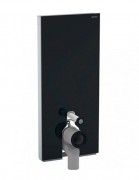 Система инсталляции для напольного унитаза Geberit Monolith Plus 114 см черное стекло/алюминий черный хром 131.233.SJ.6