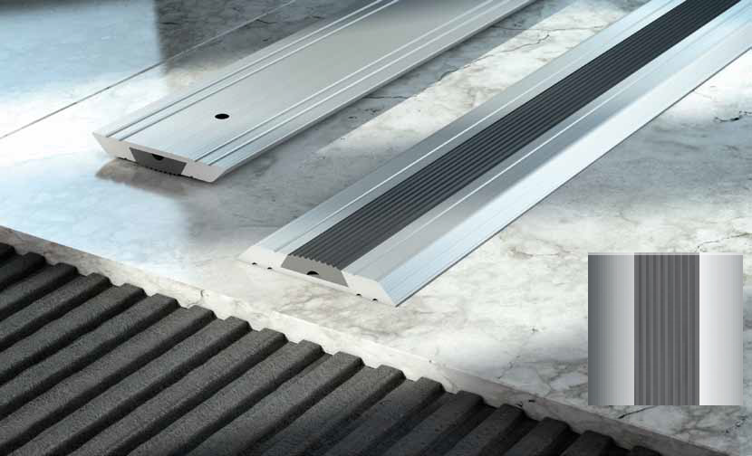 Алюмінієвий антиковзаючий профіль Salag 0.91 м натуральний/сірий SВ0116