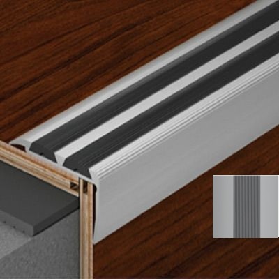 Алюминиевый противоскользящий угол Salag 1.82 м серебряный анодированный/серый SВ1311