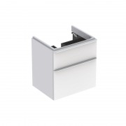 Тумба під раковину Geberit Smyle Square 58,4х47 см підвісна ДСП білий глянець 500.352.00.1
