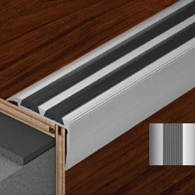 Алюминиевый противоскользящий угол Salag 1.82 м натуральный/серый SВ1316