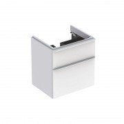 Тумба под раковину Geberit Smyle Square 58,4х47 см подвесная ДСП белый глянец 500.352.00.1