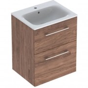 Тумба под раковину Geberit Selnova Square 53,8х50,2 см ДСП темный орех 501.202.00.1