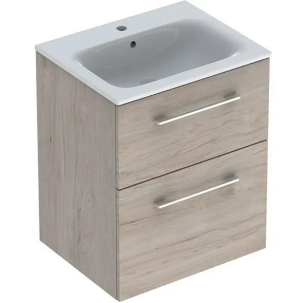 Тумба под раковину Geberit Selnova Square 53,8х50,2 см ДСП светлый орех 501.203.00.1