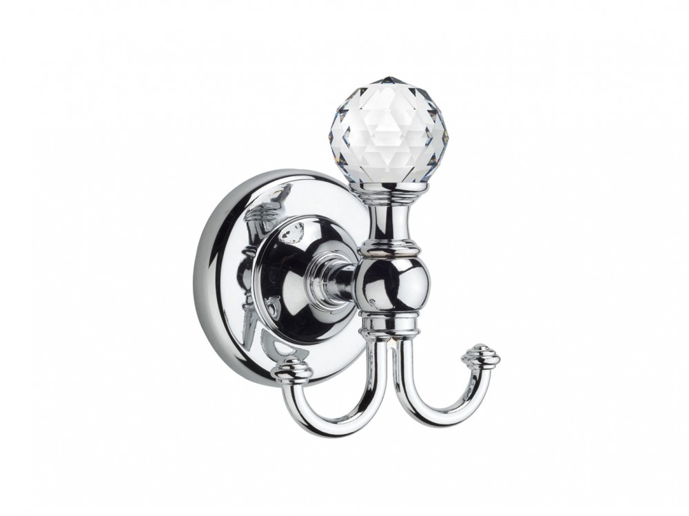 Гачок для ванної Ibb Madras Oriente Swarovski подвійний метал хром MA08CROSWA