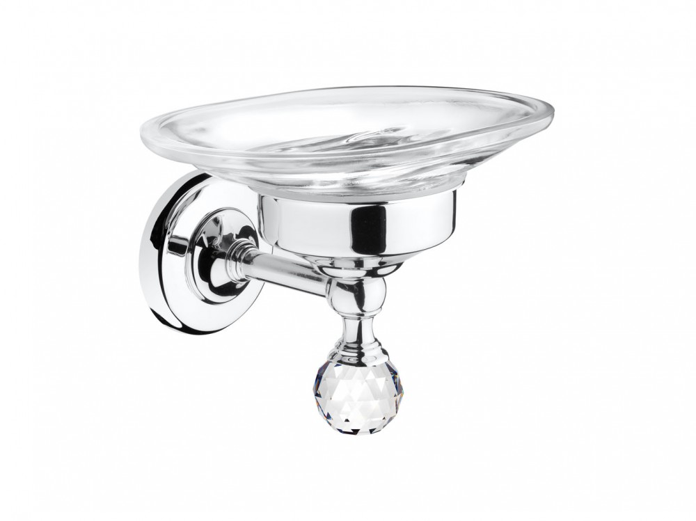 Мыльница для ванной Ibb Madras Oriente Swarovski настенная металл/стекло хром MA01CCROSWA