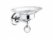 Мыльница для ванной Ibb Madras Oriente Swarovski настенная металл/стекло хром MA01CCROSWA