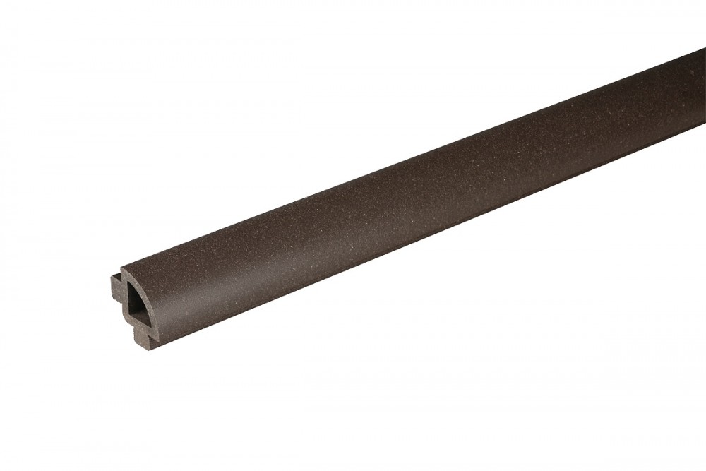 Профіль овальний для терасної дошки Bergdeck дерево/ПВХ горіх BDC003