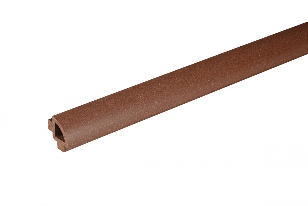 Профіль овальний для терасної дошки Bergdeck дерево/ПВХ каштан BDC004