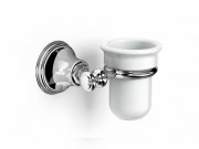 Стакан для зубных щеток Ibb Liberty настенный белый/хром LI02CRO