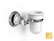 Стакан для зубных щеток Ibb Liberty настенный белый/золото LI02ORO