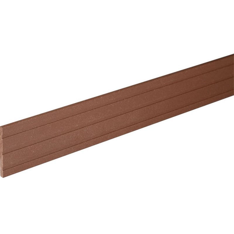 Цокольна планка для терасної дошки Вergdeck дерево/ПВХ горіх BDM003