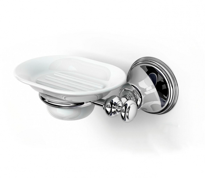 Мыльница для ванной Ibb Liberty настенная белый/хром LI01CRO