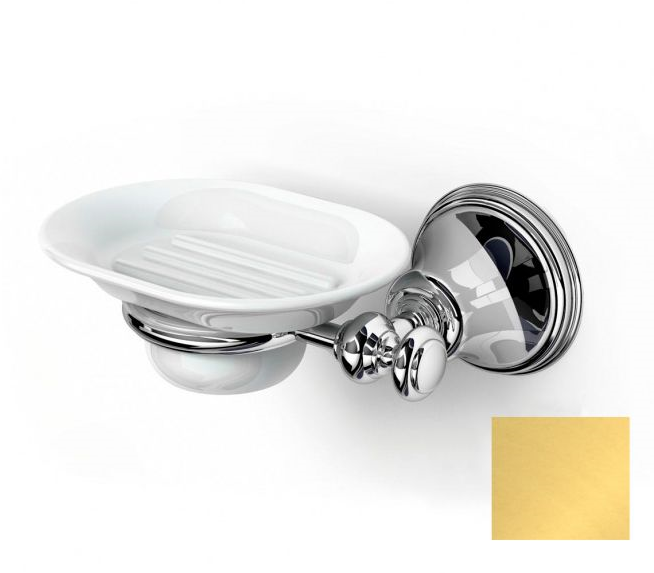 Мыльница для ванной Ibb Liberty настенная белый/золото LI01ORO