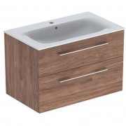 Тумба под раковину Geberit Selnova Square 98,8х50,2 см ДСП темный орех 501.214.00.1