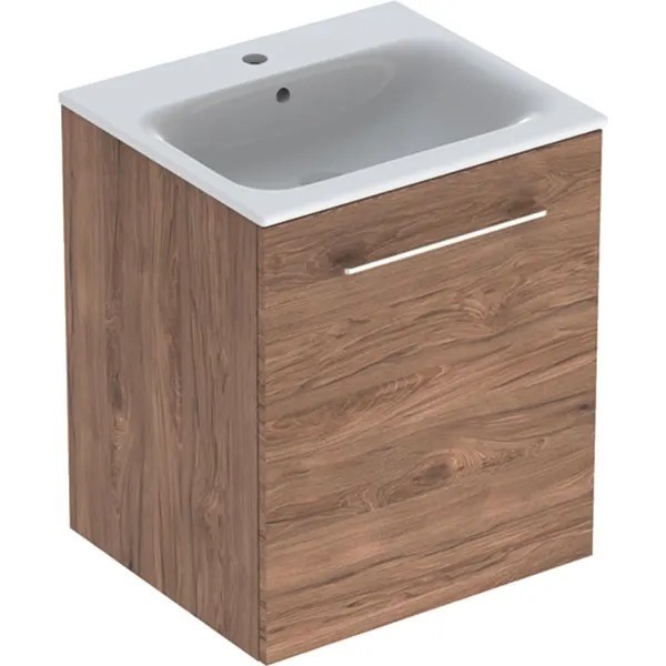 Тумба под раковину Geberit Selnova Square 53,8х50,2 см ДСП темный орех 501.218.00.1