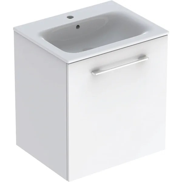 Тумба під раковину Geberit Selnova Square 58,8х50,2 см ДСП білий глянець 501.220.00.1