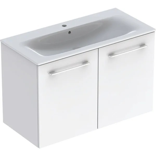 Тумба под раковину Geberit Selnova Square 98,8х50,2 см ДСП белый глянец 501.228.00.1