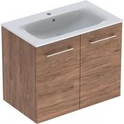 Тумба под раковину Geberit Selnova Square 78,8х50,2 см ДСП темный орех 501.226.00.1