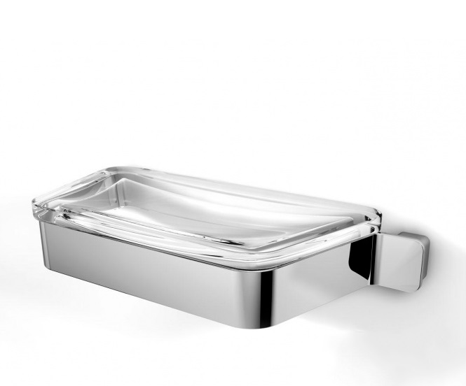 Мильниця для ванною Ibb Green настінна скло/полірована нержавіюча сталь GL01ACL