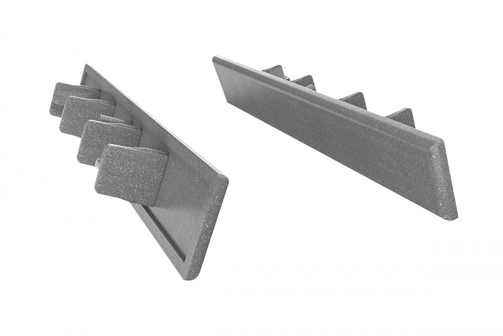 Заглушки для террасной доски Bergdeck дерево/ПВХ антрацит (упаковка 12 шт) BDZD01