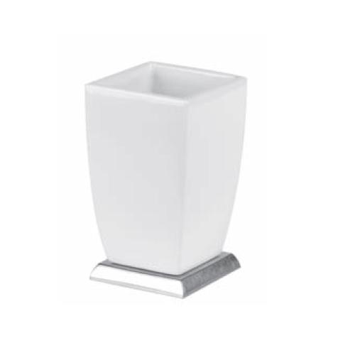 Стакан для зубных щеток Gessi Mimi керамика белый/хром 33232031