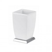 Стакан для зубных щеток Gessi Mimi керамика белый/хром 33232031