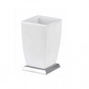 Стакан для зубных щеток Gessi Mimi керамика белый/хром 33232031