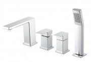 Смеситель на борт ванны Vema Lys на борт ванны с ручным душем хром V25150B0010