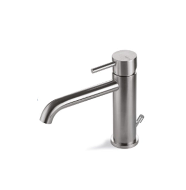 Смеситель для раковины Vema Tiber steel с донным клапаном нержавеющая сталь V17010AC001