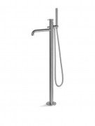 Смеситель для ванной Vema Tiber steel напольный с ручным душем нержавеющая сталь V17190AC001