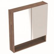 Зеркальный шкаф Geberit Selnova Square подвесной 78,8х17,5 см ДСП темный орех 501.270.00.1