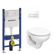 Унитаз Kolo Idol с сидением инсталляцией Geberit Duofix и смывной клавишей Delta 51 M1310000U+458.126.00.1+115.105.11.1