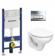 Унитаз Kolo Idol с сидением инсталляцией Geberit Duofix и смывной клавишей Delta 51 M1310000U+458.126.00.1+115.105.21.1