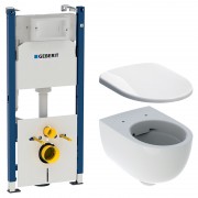 Унітаз підвісний Geberit Selnova з сидінням і інсталяцією Geberit Duofix 500.694.01.2+500.335.01.1+458.126.00.1