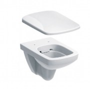 Унитаз подвесной Geberit Selnova Square 35х53 см с сидением с крышкой Soft-Close белый 500.275.01.1+500.336.01.1