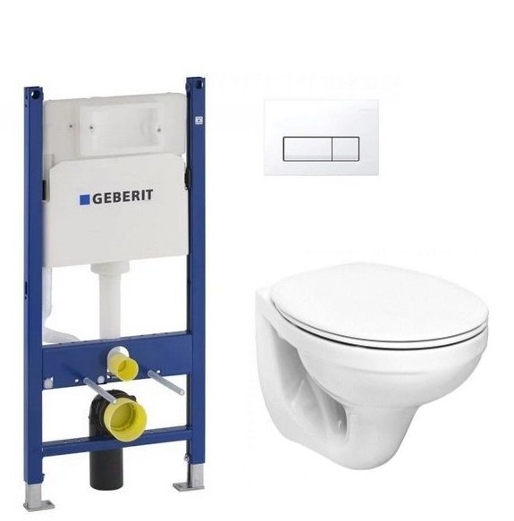 Унітаз Kolo Idol з сидінням інсталяцією Geberit Duofix і змивний клавішею Delta 51 M1310000U+458.126.00.1+115.105.11.1