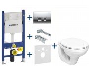 Унитаз Kolo Idol с сидением инсталляцией Geberit Duofix и смывной клавишей Delta 50 M1310000U+458.168.21.1
