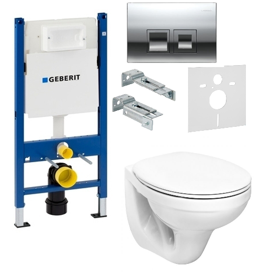 Унітаз Kolo Idol з сидінням інсталяцією Geberit Duofix і змивний клавішею Delta 50 M1310002U+458.168.21.1