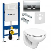 Унітаз Kolo Idol з сидінням інсталяцією Geberit Duofix і змивний клавішею Delta 50 M1310002U+458.168.21.1