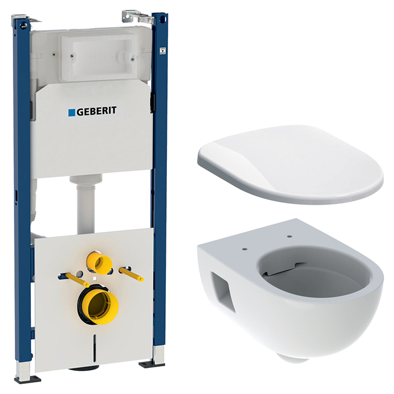 Унитаз подвесной Geberit Selnova с сидением и инсталляцией Geberit Duofix 501.545.01.1+500.335.01.1+458.126.00.1
