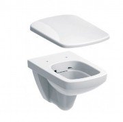 Унитаз подвесной Geberit Selnova Square 35х53 см с сидением с крышкой Soft-Close белый 500.275.01.1+500.336.01.1
