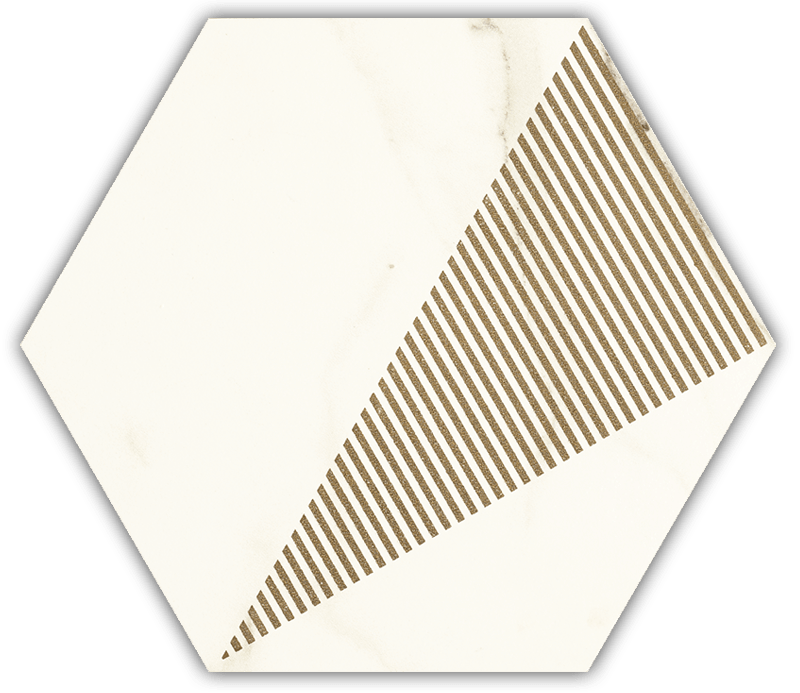 Декор Paradyz Calacatta Hexagon C матовий грес 17,1х19,8 см I-H-171X198-1-CALA.--C-N