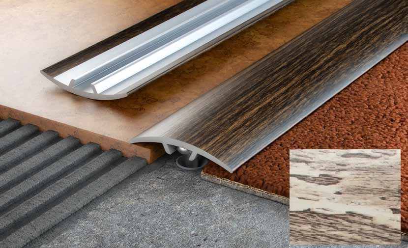 Алюмінієвий поріг Salag Stratus S10 з клеєм 0.91 м дуб старий S10A19