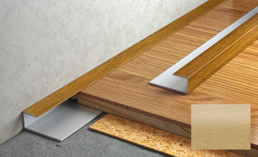 Алюмінієвий поріг з клеєм Salag Stratus S13 0.91 м бук S13A01