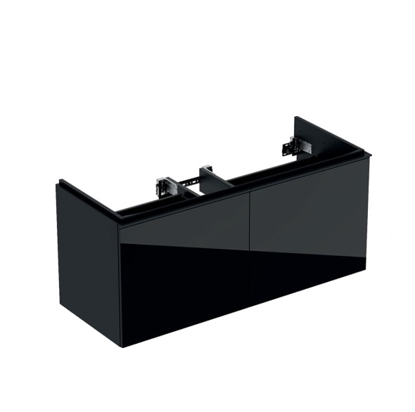 Тумба под раковину Geberit Acanto 119х47,6 см ДСП/стекло черный 502.355.16.1