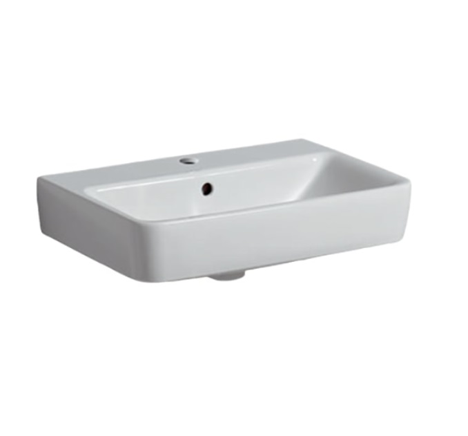 Раковина для ванной Geberit Selnova Compact 65x40 см фарфор белый 501.890.00.1