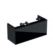 Тумба під раковину Geberit Acanto 119х47,6 см ДСП/стекло чорний 502.355.16.1