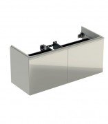 Тумба под раковину Geberit Acanto 119х47,6 см ДСП/стекло песочно-серый 502.355.JL.2