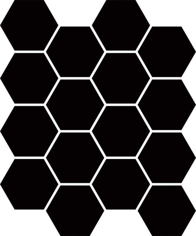 Мозаїка Paradyz Uniwersalna Mozaika Prasowana Nero Hexagon 22х25,5 см M-P-220X255-1-UNIW.NEHE